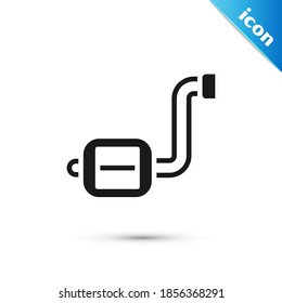 Grey Bicycle pedal icon isolated on white background.  Vector