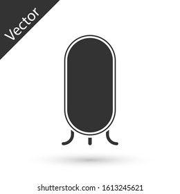 Grey Big full length mirror for bedroom, shops, backstage icon isolated on white background.  Vector Illustration
