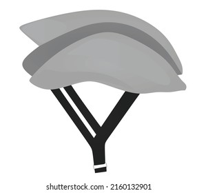 Grey bike helmet. vector illustration