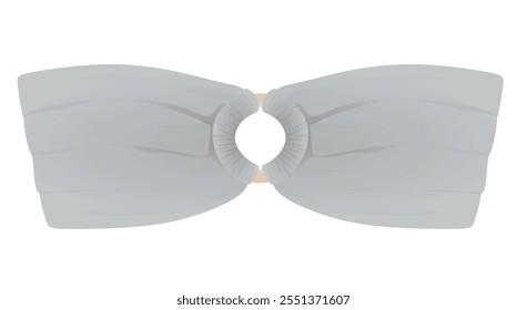 Grey  bikini bra. vector illustration