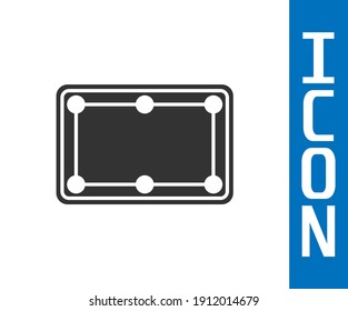 Icono de la tabla Gris Billiard aislado en fondo blanco. Mesa de billar.  Vector