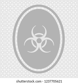 grey bio hazard sign vector illustration.