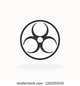 grey bio hazard sign vector illustration.