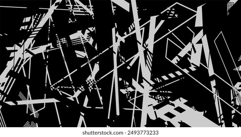 grey and black abstract background with halftone vector illustration