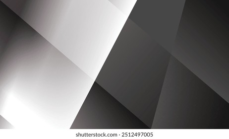 Grey and black abstract background vector design. Grey gradation background suitable for backdrop, banner, presentation template, social media promotion, billboard, etc