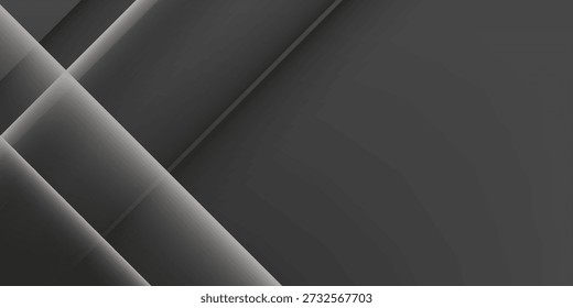 Grey and black abstract background vector design. Grey gradation background suitable for backdrop, banner, presentation template, social media promotion, billboard, etc