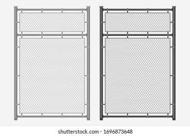 grey and black chainlink fence