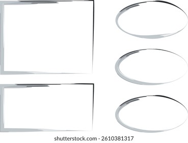 grey black colorful abstract frames set