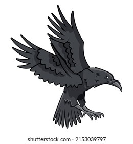 Grey And Black Flying Crow