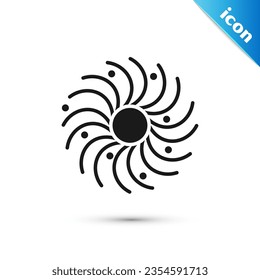 Grey Black hole icon isolated on white background. Space hole. Collapsar.  Vector Illustration