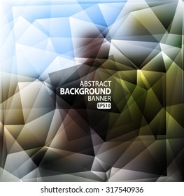 Grey  and black Light polygonal mosaic background Vector EPS 10 illustration.