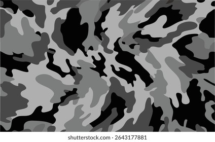 grey and black military camouflage pattern