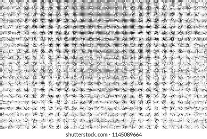 Grey and black pixel poster. Banner gray squares mosaic. Abstract background pattern for design. Monochrome halftone effect. Abstract grunge textures. Vector illustration of eps10.