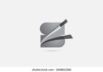 grey black S alphabet letter logo icon for company. Creative design for corporate and business
