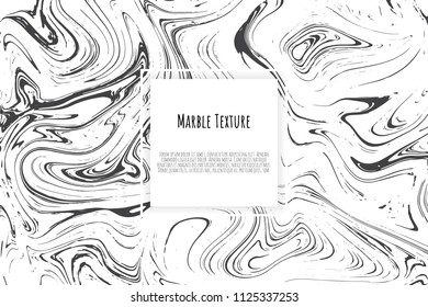 Grey, black, white marble template. Trendy pattern, graphic poster, geometric brochure cards Vector illustration
