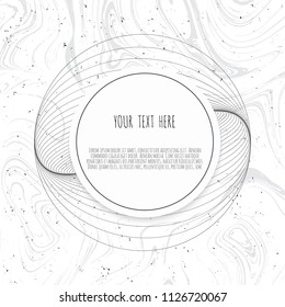 Grey, black, white marble template. Trendy pattern, graphic poster, geometric brochure, cards.
