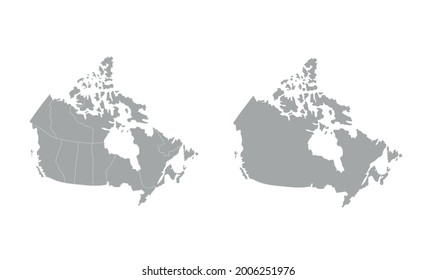 Grey blank China map. Flat vector illustration.