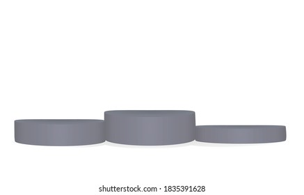 Grey blank podiums. vector illustration