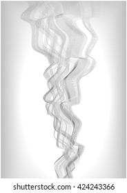 Grey Blend Smoke.Simple Vector Background with Grey Blend Lines.