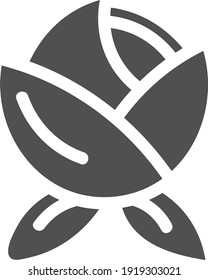 Grey bloom flower, illustration, vector on white background.