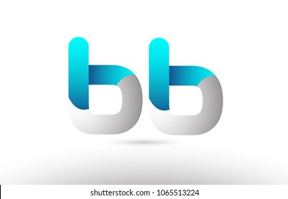 grey blue alphabet letter bb b b logo 3d design suitable for a company or business