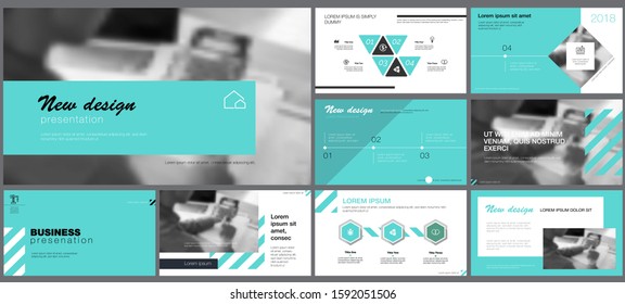 Grey, blue, black and white infographic design elements for presentation slide templates. Business and startup development concept can be used for annual report, brochure layout, banner design