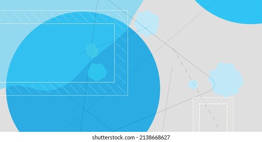 Fondo abstracto mínimo geométrico y geométrico gris y azul. Diseño de vectores