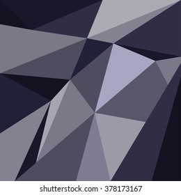Grey blue polygonal mosaic background