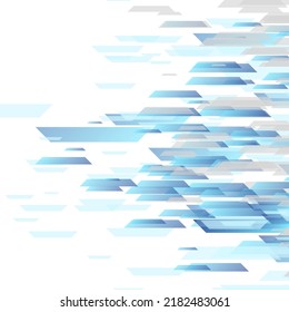 Fondo abstracto geométrico geométrico brillante azul gris. Diseño vectorial futurista
