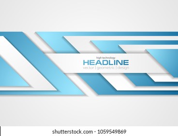 Grey and blue tech abstract corporate background. Vector design