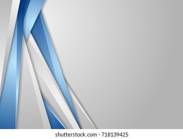 Grey and blue tech corporate vector background