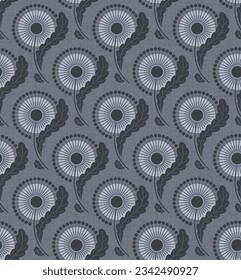 VECTOR GRIS AZUL TEXTURADO DE FONDO INSEGURO CON BAILES DE BLOQUEO EN ESTILO ART NOUVEAU