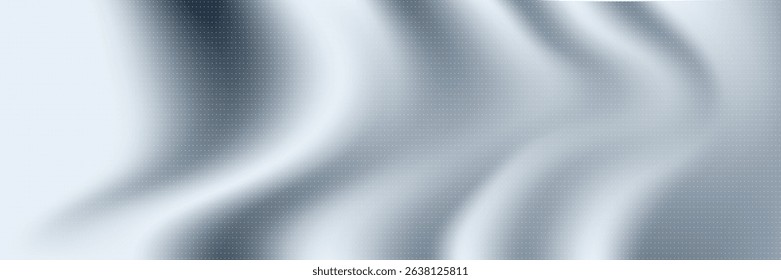 Grey blue white grainy gradient background noise texture effect smooth blurred backdrop website header design. vector