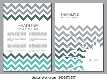 Grey and blue zigzags design