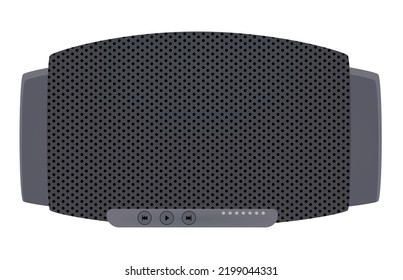 Grey bluetooth speaker. vector illustration
