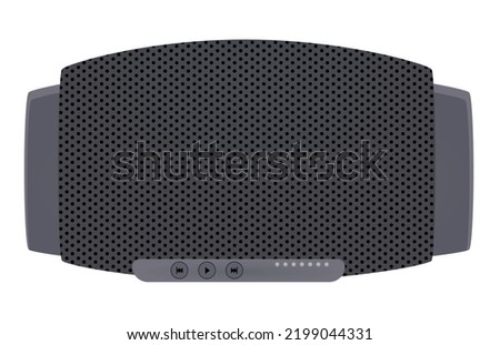 Grey bluetooth speaker. vector illustration