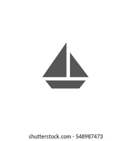 Grey boat icon