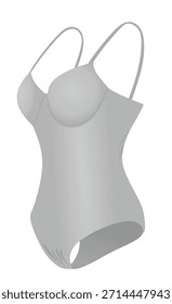 Ropa interior de modelador de cuerpo gris. Vector