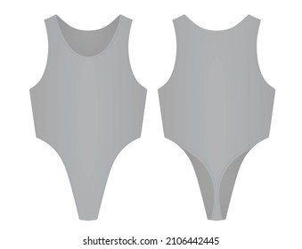 Camisa de traje de cuerpo gris. ilustración vectorial