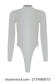 Camiseta de bodysuit gris. Ilustración vectorial