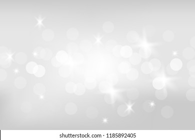 Grey Bokeh Background With Shiny Star