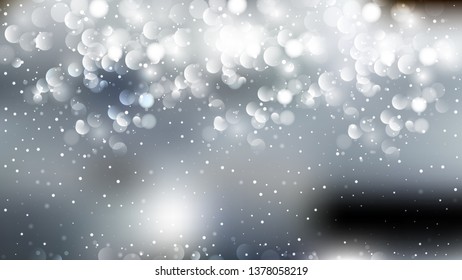 Grey Bokeh Lights Background