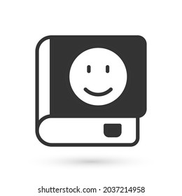 Grey Book icon isolated on white background.  Vector