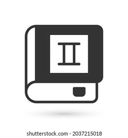 Grey Book icon isolated on white background. Second volume.  Vector