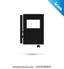 Grey Book icon isolated on white background.  Vector