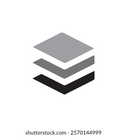Grey books logo, icon, vector illustration