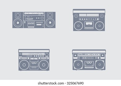 Grey boombox pattern