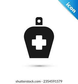 Grey Bottle of liquid antibacterial soap with dispenser icon isolated on white background. Antiseptic. Disinfection, hygiene, skin care.  Vector Illustration