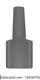 Grey bottle on white background. vector illustration