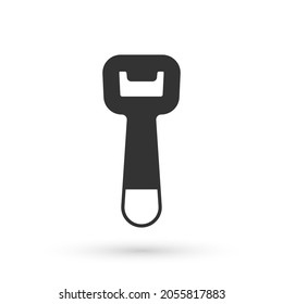 Grey Bottle opener icon isolated on white background.  Vector